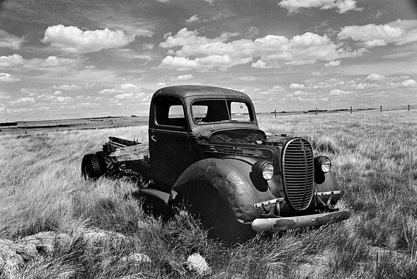 Truck in field