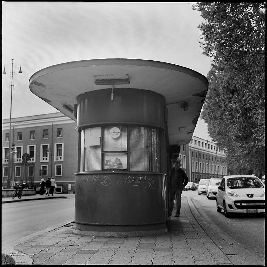 Vintage Bus Shelter, Rome