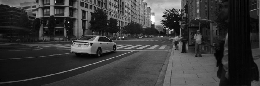 Waiting for the light, Washington Circle