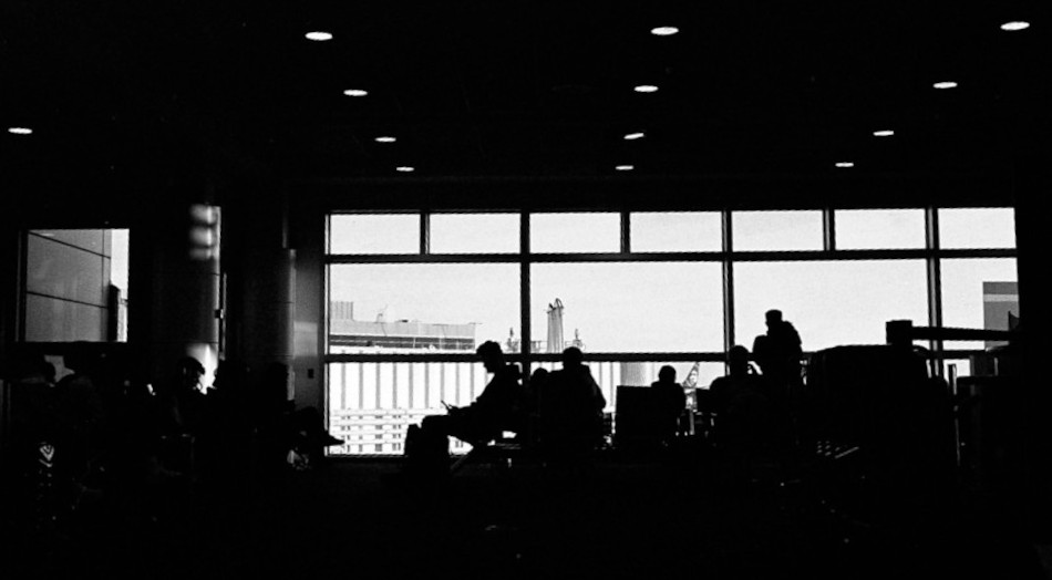 Waiting to board