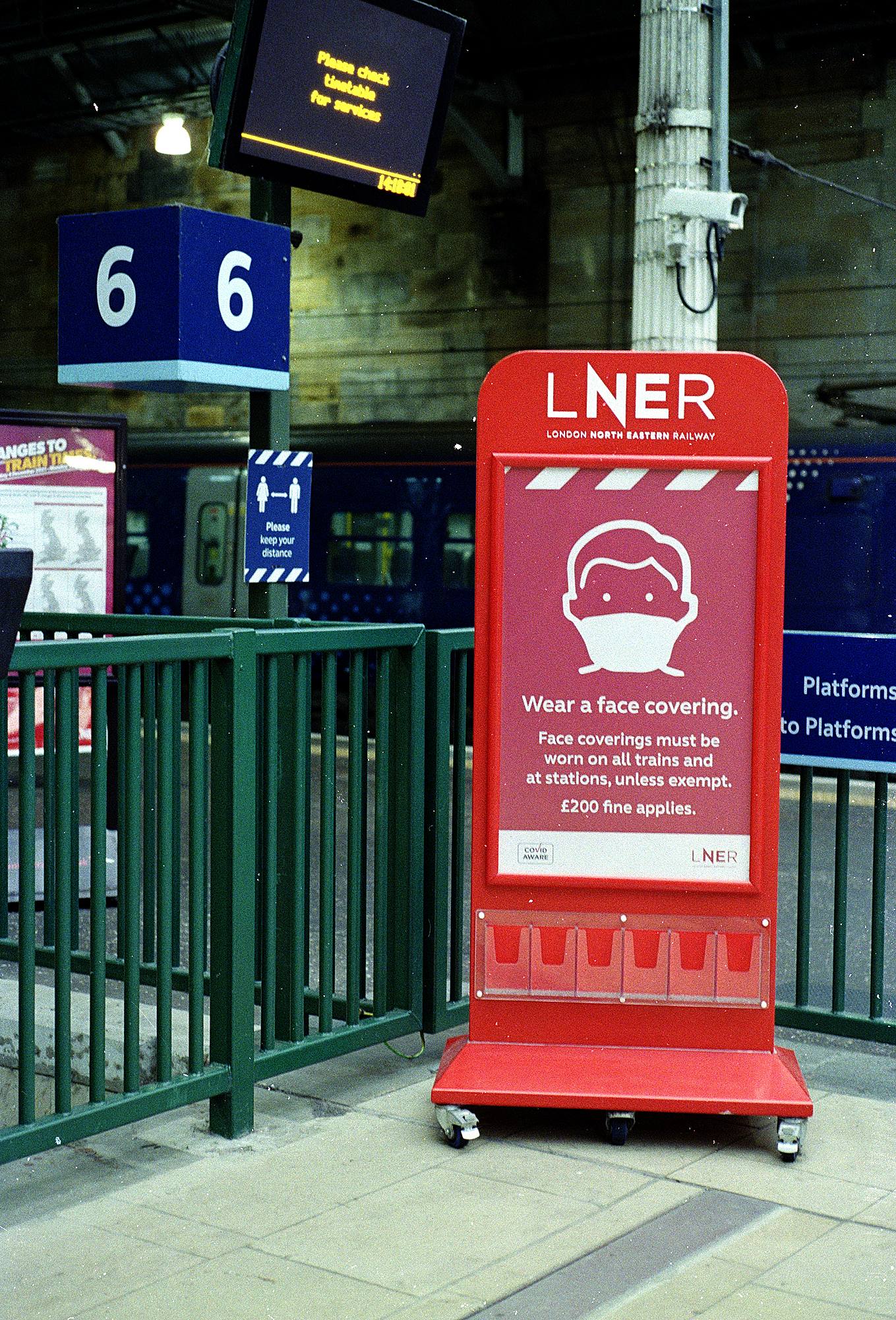 Waverley Station, EDINBURGH - COVID