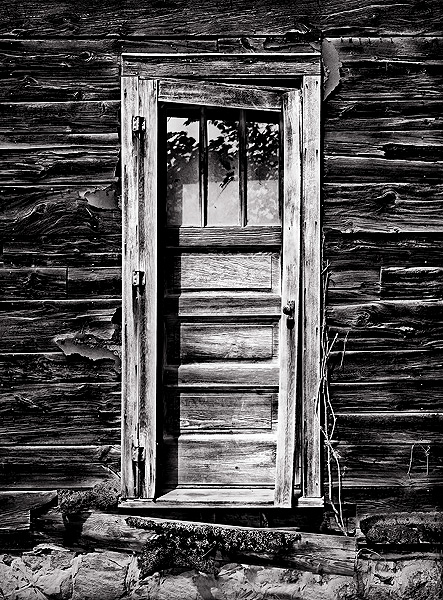 weathered door