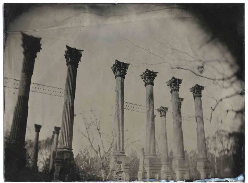 Wet plate photograph on aluminum