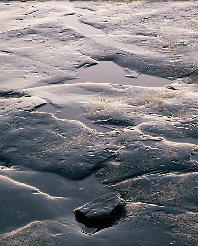 Wet slate at sunset