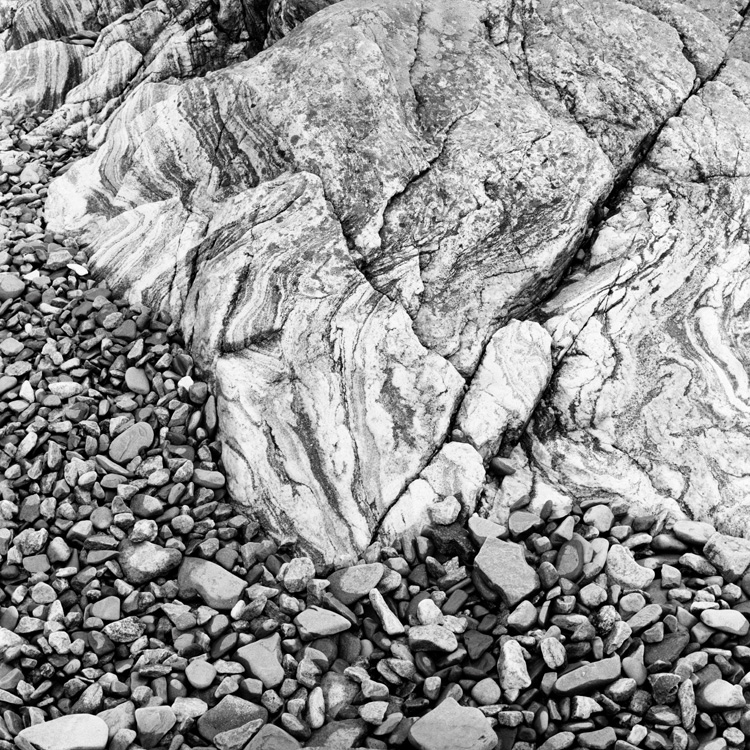 Wet stones and textured rock