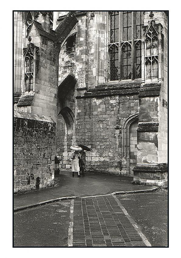 Winchester Cathedral in the rain
