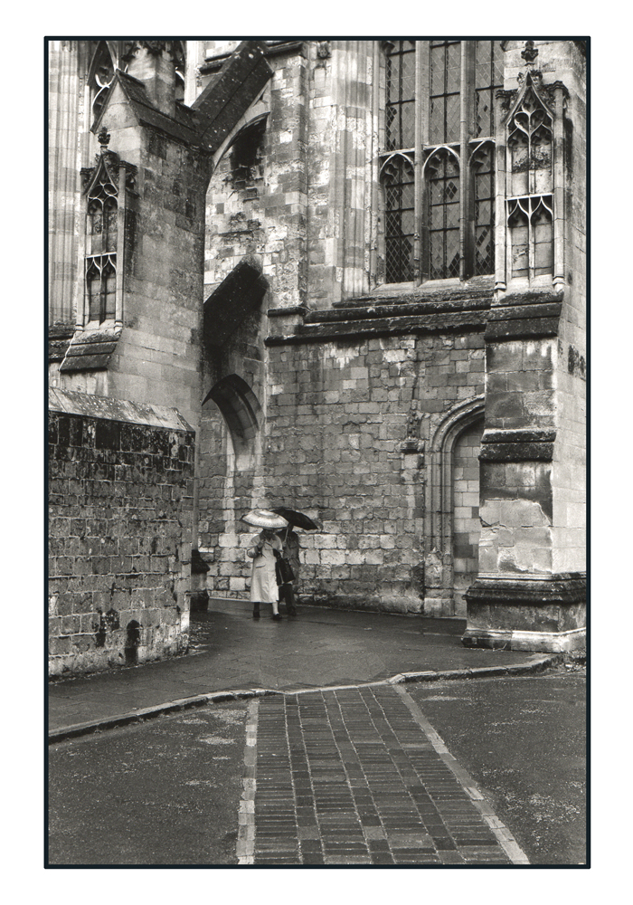 Winchester Cathedral in the rain