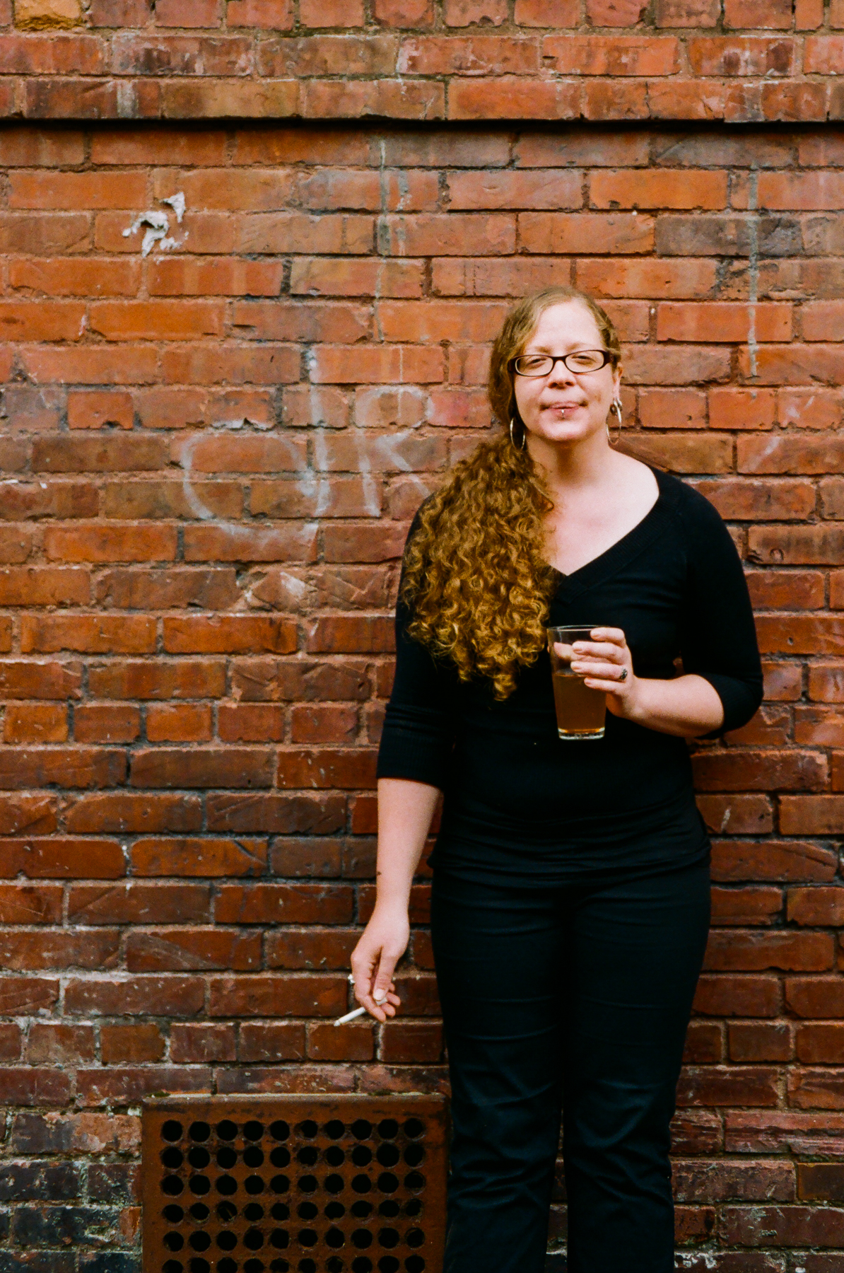 Woman in alley