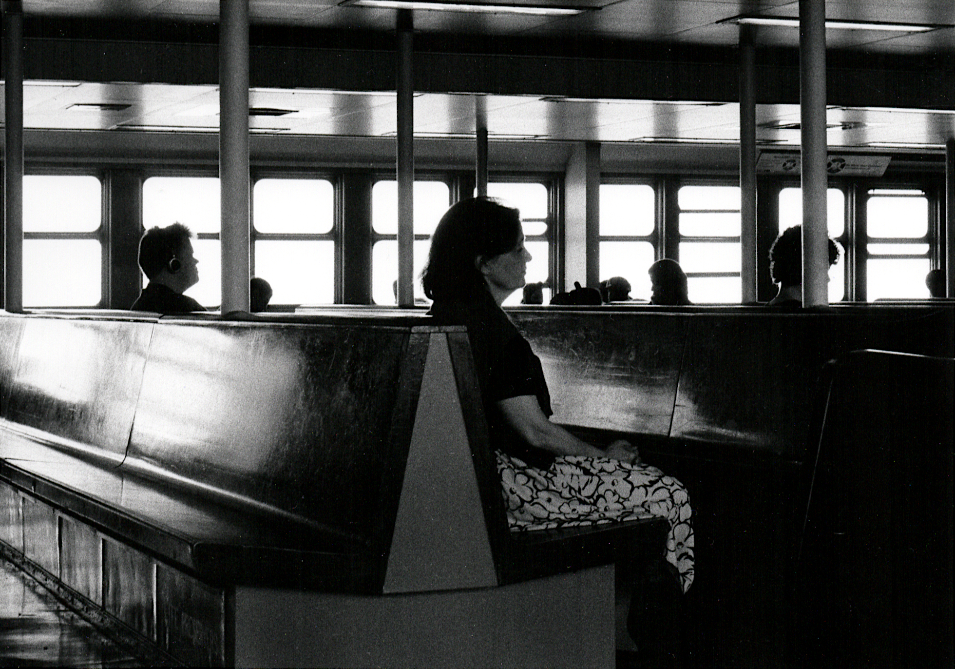 Woman on a ferry
