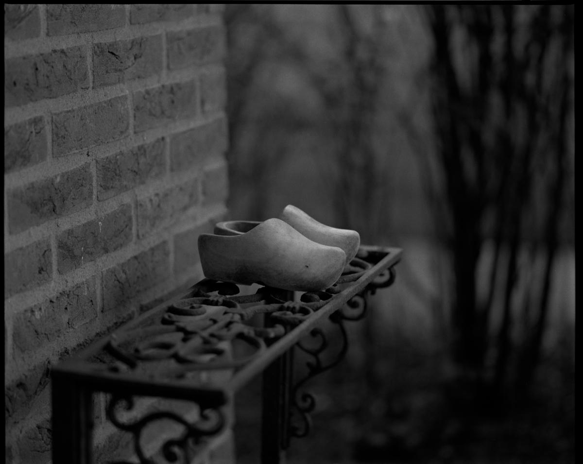 wooden shoes, size 22; slightly worn