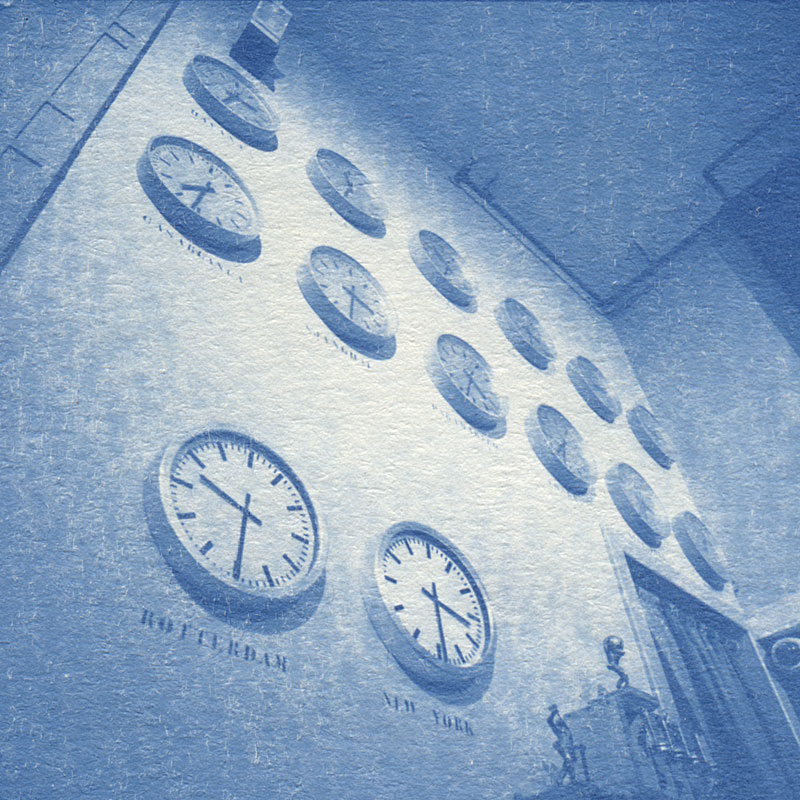 Worldclocks, Cyanotype. MSA: Near and Far