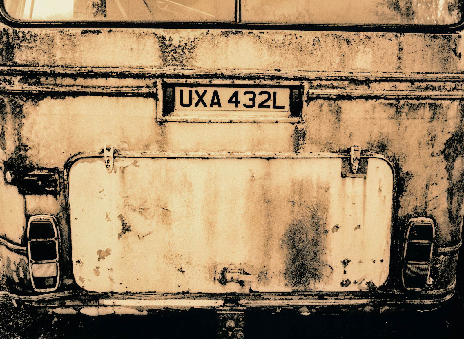 wrecked bus