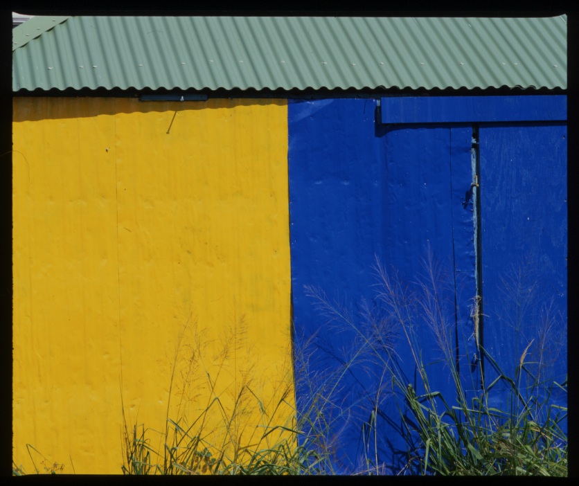 Yellow, blue, green