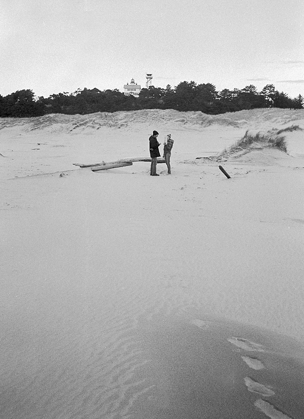 Young couple at the beach.